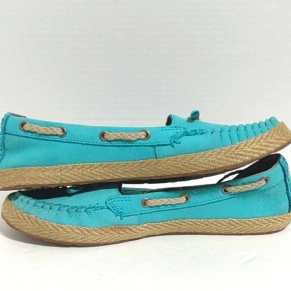 UGG AUSTRALIA LEATHER MOCCASIN LOAFERS SIZE 7 - Picture 4 of 13